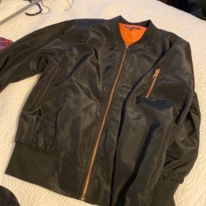 Black bomber jacket